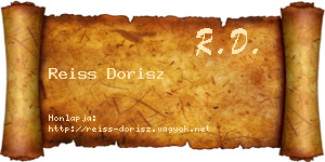 Reiss Dorisz névjegykártya